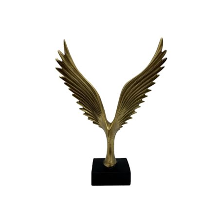 Kultainen musta polyresiinikoristeinen toteemi 23x10x31cm