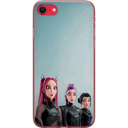 Yhteensopiva Puhelinkuori Apple Apple iPhone 7 Kolme animoitua naista, joilla on värikäs tukka futuristisessa tyylissä ja yllättyneet ilmeet