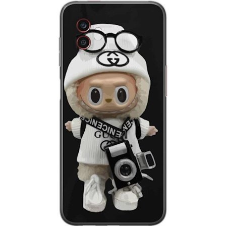 Kompatibelt Mobildeksel til Samsung Samsung Galaxy Xcover6 Pro Stilig designerfigur med kamera og streetwear, leken samlerfigur i trendy urban estetik