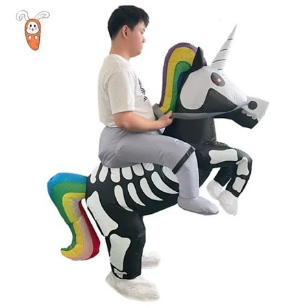 Oppustelige Halloween Kostumer Rid på Enhjørning Oppustelige Enhjørning Kostumer til Fest Karneval