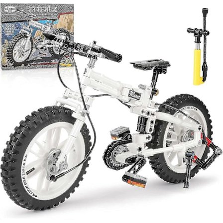 Qlt Vikbar Motorcykel Byggklossar, Mountainbike Byggsats För Pojkar 6-10, Jul Födelsedagspresent För Barn, STEM Pedagogisk Cykelbygge