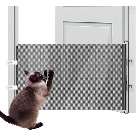 Sikkerhedsgitter / Hundegitter - Beskyttelseshegn til døråbninger, Udtrækkeligt sikkerhedsgitter til døre og trapper