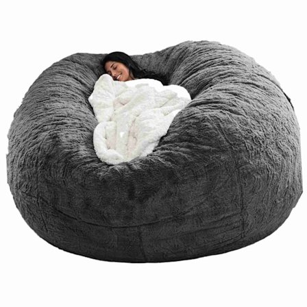 Hjem Svamp Seng Saccosekk Stol Trekk Dobbel Soverom Balkong Stor Sofa Rund Myk Luftig Trekk Ingen Fyllinger Kun Trekk