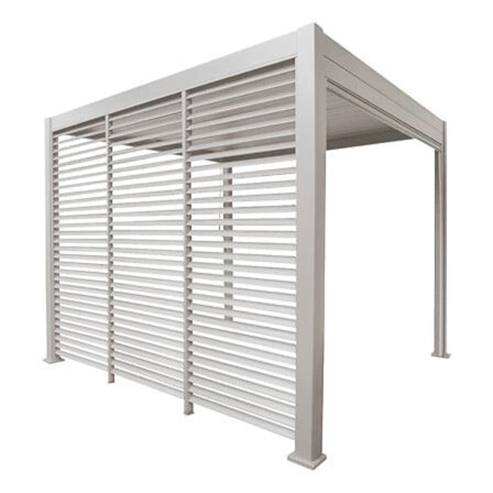 1 m alumiininen suljin pergolan sivulle, UV-suojattu