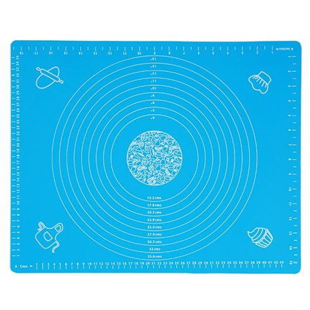 Silikon Bakematte med Skala - DIY Baking Essential (Blå, 40x50cm)