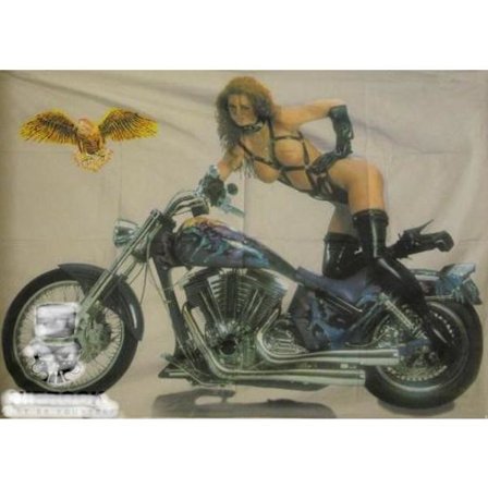 Flagga - Sexig Tjej På Motorcykel