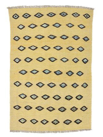 Kelim Nimbaft Matot 100X148 Oranssi/Tummankeltainen Villa, Afganistan