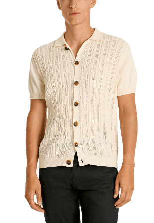 Lindbergh Knitted Cable Cardigan Koftor & cardigans Herr Vit L