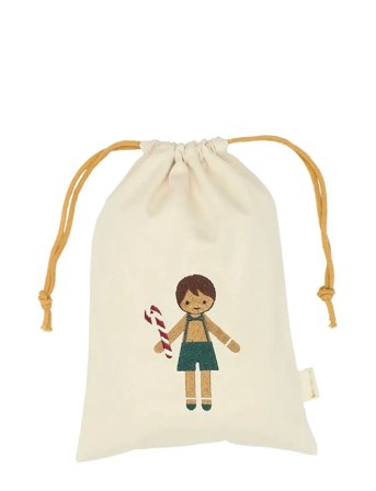 Fabelab Christmas Gift Bags - Gingerbread B - Cream - ONE SIZE