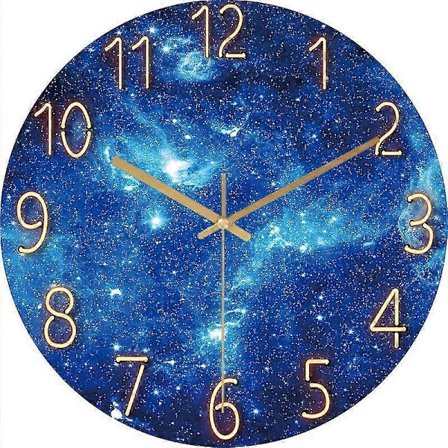 Væg ur uden tikkende lyd, lydløs, moderne, 30 cm kvarts vægur