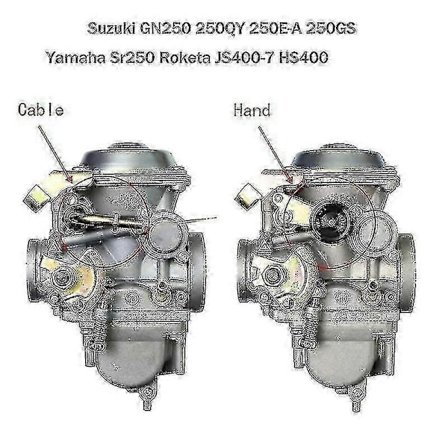 Gn250 Forgasser Kompatibel med Suzuki Gn 250 Carburador Gn300 Dr250 Yamaha Sr250 Roketa Jianshe Js400-7 Hensim Hs400 Scout 300cc-400cccarb-Perfekt