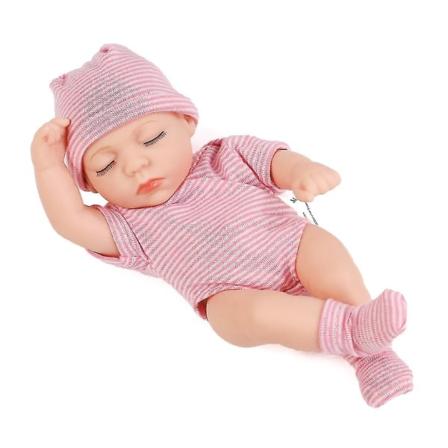 7'' Reborn Mini Doll Real Life Baby Interaktiv låtsasleksak för barn Style 6
