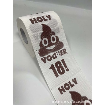 Sjovt fødselsdagstoiletpapir Toiletpapir Fødselsdagsdekoration Gaveartikel (18 års fødselsdag)