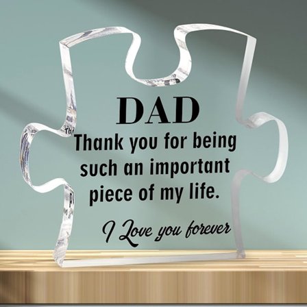 Akrylpuslespillbrikke Gave til pappa som har alt, pappa gaver fra datter, pappa gaver til jul, pappa gaver fra sønn, fedre transparent