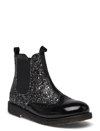 Booties - Flat - With Elastic Black ANGULUS