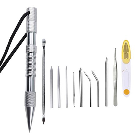 6/12 st paraplyrep stickningsnål set spik med snörningsnålar Fids