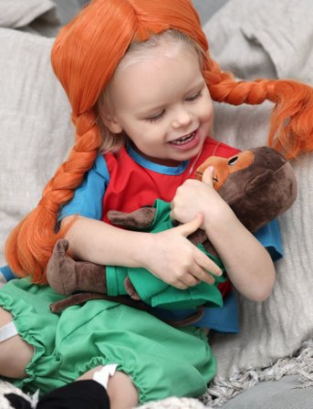 Pippi Langstrømpe Pippi Utklädningskläder 4-6 År - Multi/patterned - 110-122CL