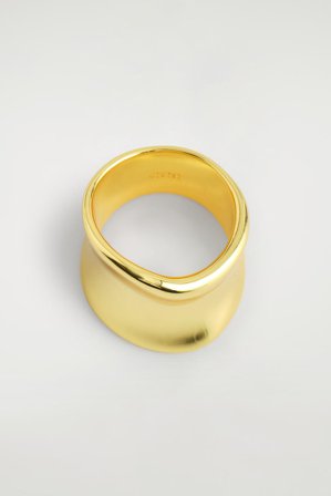 COS Femme Bague Manchette Sculptée in Doré