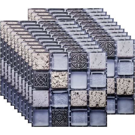 20 ST (10 x 10 cm / 4 x 4 tum) Kakeldekal, Självhäftande Tapetdekal Värmebeständig
