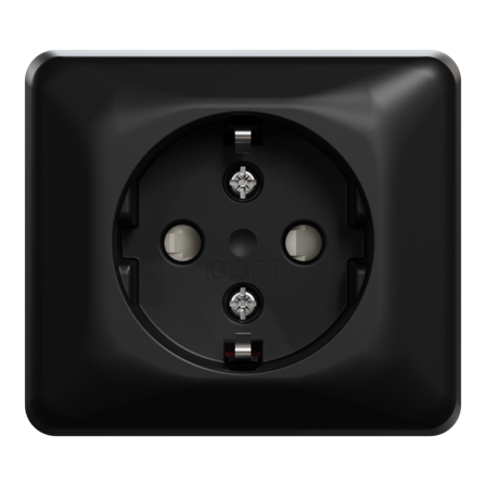 ELKO Enkel stikkontakt m/jord påvegg RS16 sort