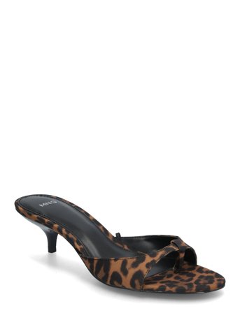 Mango | Animal-Print Kitten Heel Sandal | 36