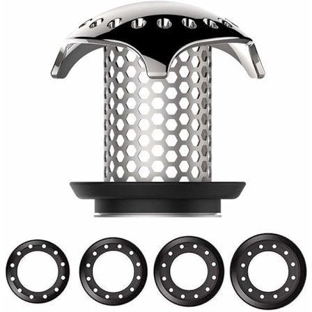Badkarsfilter Hår Catcher Stålfilter Avlopp Hår Catcher Rostfritt Stål för Badkar Assorterade Avloppsstorlekar från 3,5 cm till 4,5 cm