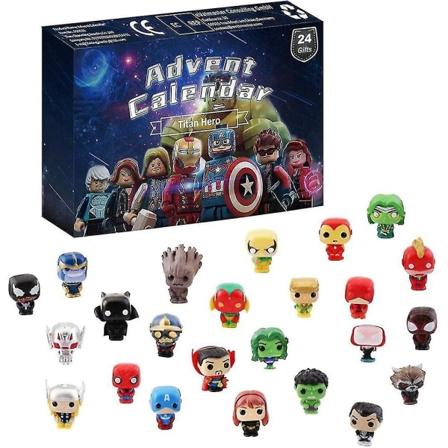 Julekalender 2022 Børn, Jule Nedtælling Legetøj, 24 Dages Nedtælling Kalender Superhelte Figurer Figurer Til Børn Julelegetøj Gaver