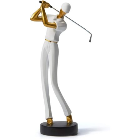 Kunst Golfspiller Figur Statuette Dekoration Golf Skulptur Harpiks Kunst Gave W