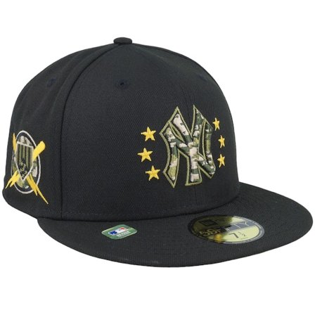 New Era - MLB Schwarz Fitted Cap - New York Yankees Mlb24 Armed Forces Day 59FIFTY Black Fitted @ Hatstore