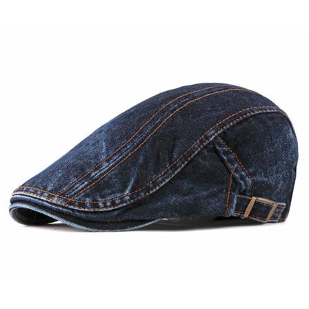 Baret Hat 2022 Forår Sommer plus Størrelse Bomuld Solbeskyttelse Casual mode kasket Dark denim blue Average Size