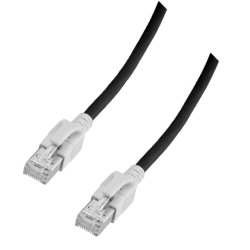 OEM Patchkabel RJ45, VC LED, CAT6A 500Mhz, 2m, schwarz, LED in den Steckern!