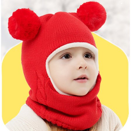 Barnelue plysj fortykket ørevarmerlue Vinter gutter og