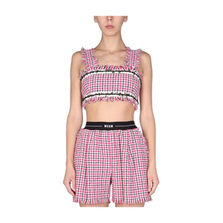 Msgm Sleeveless Tops Lilla, Dame