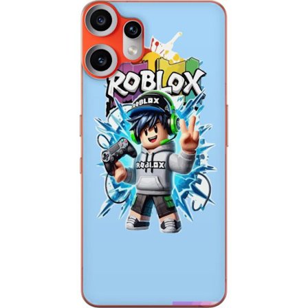 Kompatibel Mobilcover til Nothing Nothing CMF Phone 2 Pro Farverig Roblox-karakter med controller og energifyldt splash art design, perfekt til børne