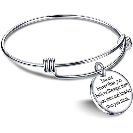 Du er modigere, sterkere, smartere enn du tror Inspirerende, utvidbart armbånd for kvinner