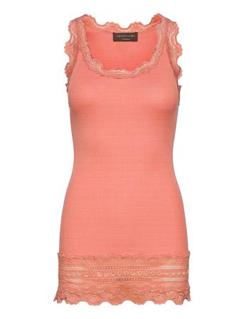 Silk Top W/ Lace Pink Rosemunde