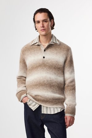 NN.07 Alfie Pullover Herren Braun Alpaca blend