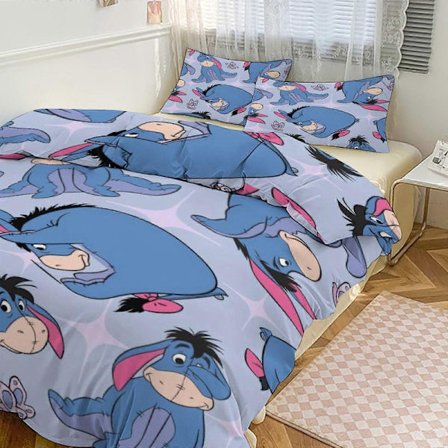 Ez442 Æseldyr Print Sengetøj Sæt Mønster Dynebetræk Sæt 3 Dele 1 Dynebetræk Og 2 Pudebetræk til Kvinder Mænd Teenagere Flere størrelser at vælge 