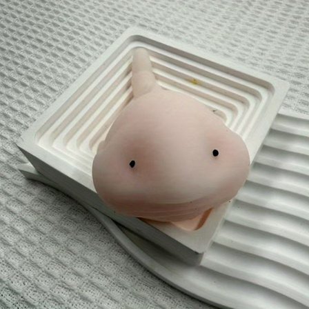 Håndlavet Blobfisk - Squishy Fidget Fisk med TPR Krop, Gelatine Fisk til & Samlere (Realistisk Blobfisk Udseende)