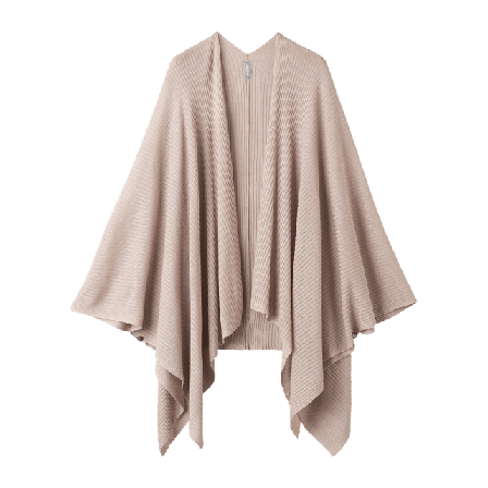 Å WOMAN Ribbstickad poncho CLEO Capes & ponchos ONESIZE