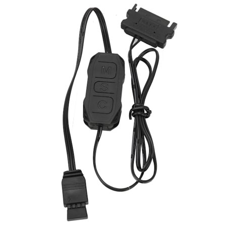 5V 3Pin ARGB-ohjain, useita valaistustiloja, manuaalinen RGB-tuuletinohjain, SATA-virtavalopalkkiohjain