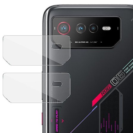 2 st Kameralinsskydd för Asus ROG Phone 6 5G/6D 5G/6 Pro 5G, Ultra HD 9H Hög Aluminium-silikon
