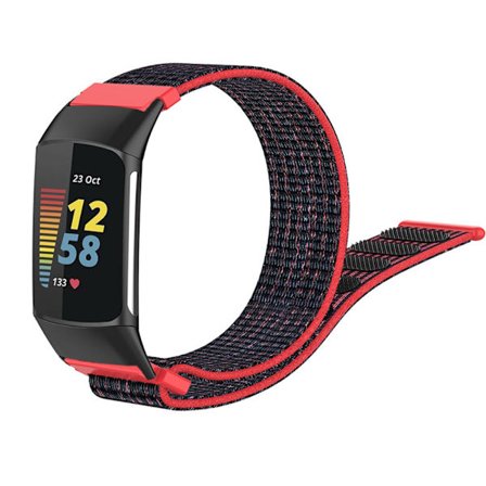 Nylonarmbånd Fitbit Charge 5 Rød