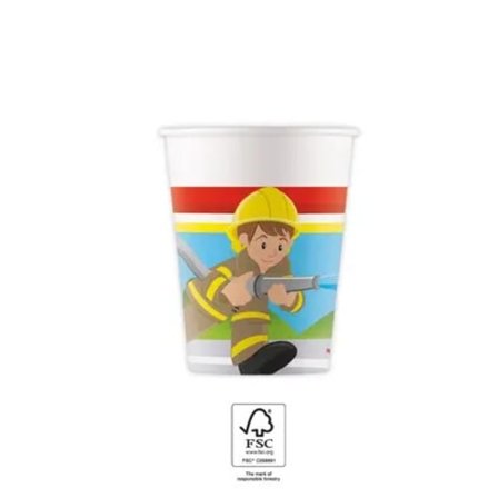 Pappersmugg Fireman Rescue 8 st 200 ml FSC