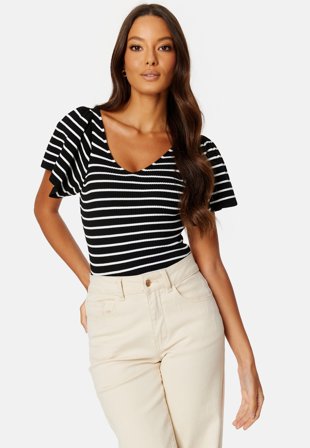 ONLY Onllleelo Stripe Back Pullover Knit Klær