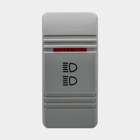 Grå huv strålkastare