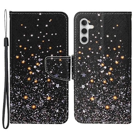 Wonderland Samsung Galaxy A14 Läppäkotelo - Shattered Stars