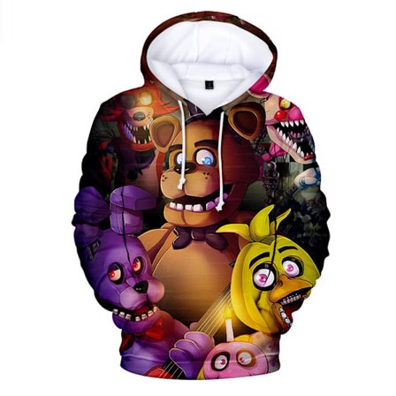 Børn Fem Nætter Hos Freddy's Hoodie Sweatshirt Langærmet Rock B