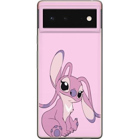 Google Pixel 6 Gjennomsiktig deksel Stitch rosa