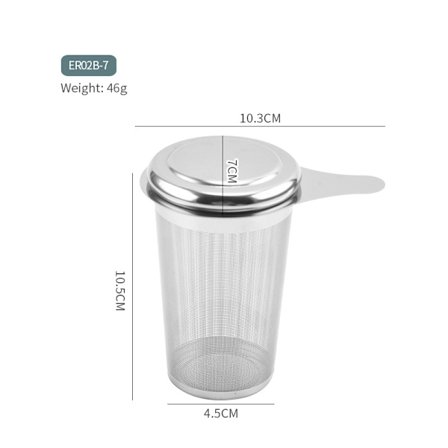 304 rustfritt stål tesil Teavløp teinfuser teblad